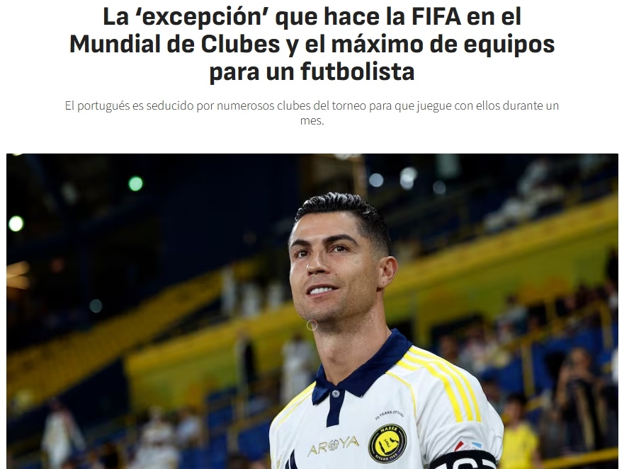 阿斯：FIFA特赦！谁能拒绝拥有C罗的诱惑？有意者遍布三大洲10队